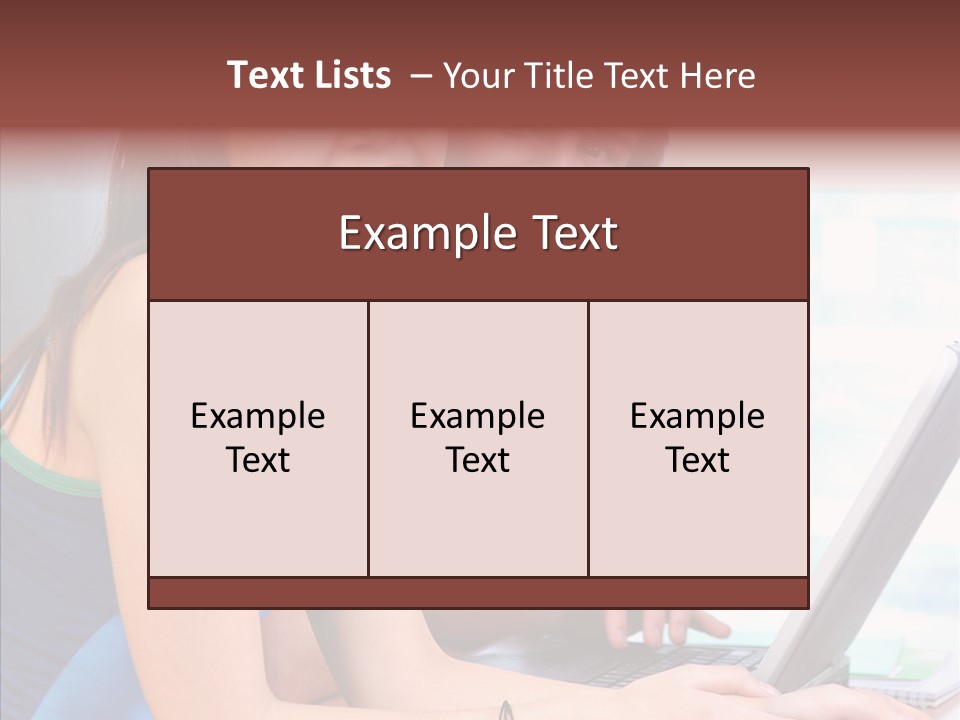 Laptop Woman Education PowerPoint Template