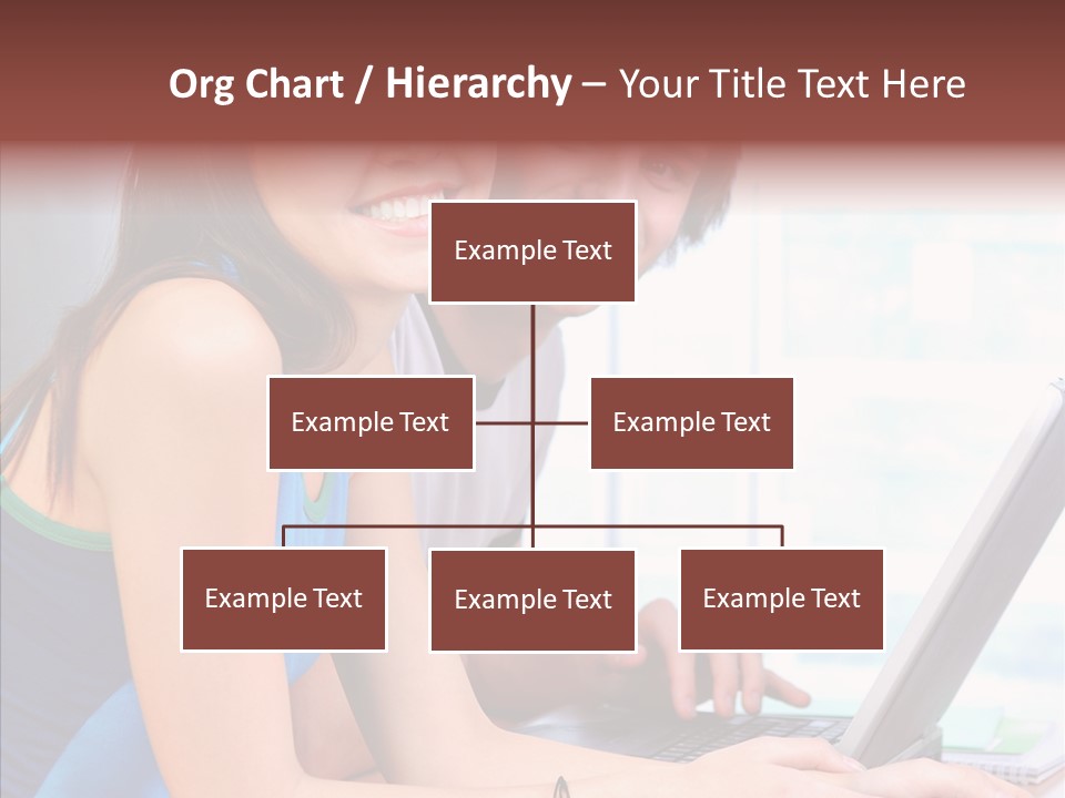 Laptop Woman Education PowerPoint Template