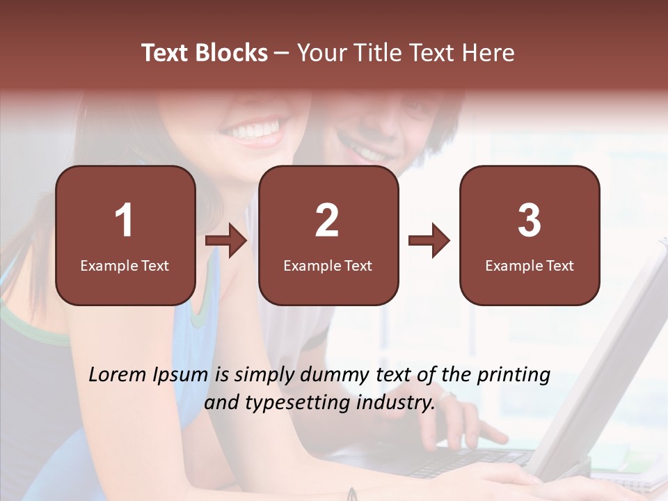 Laptop Woman Education PowerPoint Template