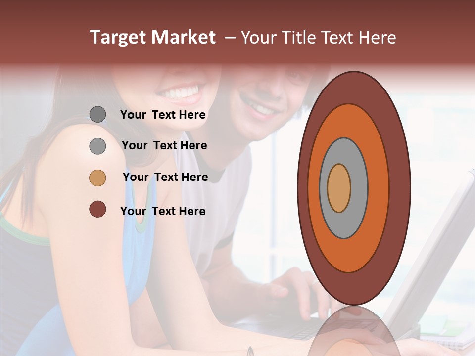 Laptop Woman Education PowerPoint Template