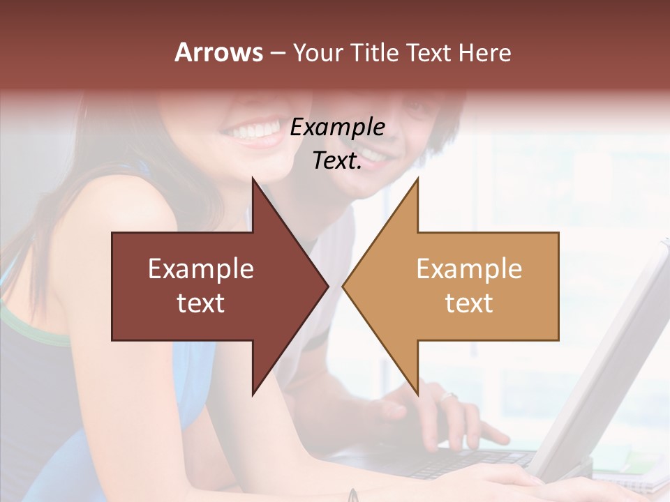 Laptop Woman Education PowerPoint Template