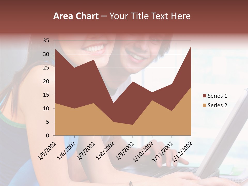 Laptop Woman Education PowerPoint Template