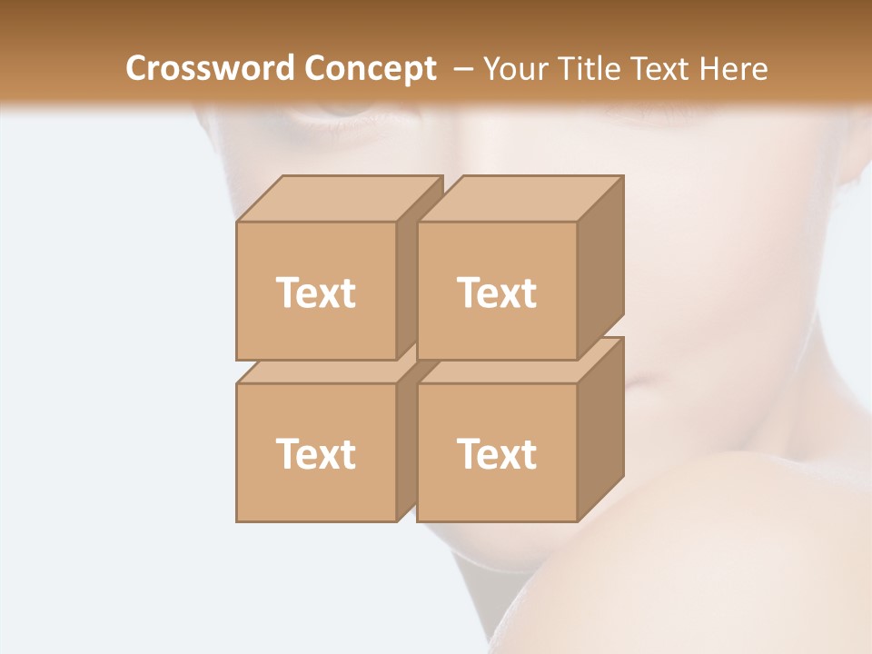 Body Care Portrait Model PowerPoint Template