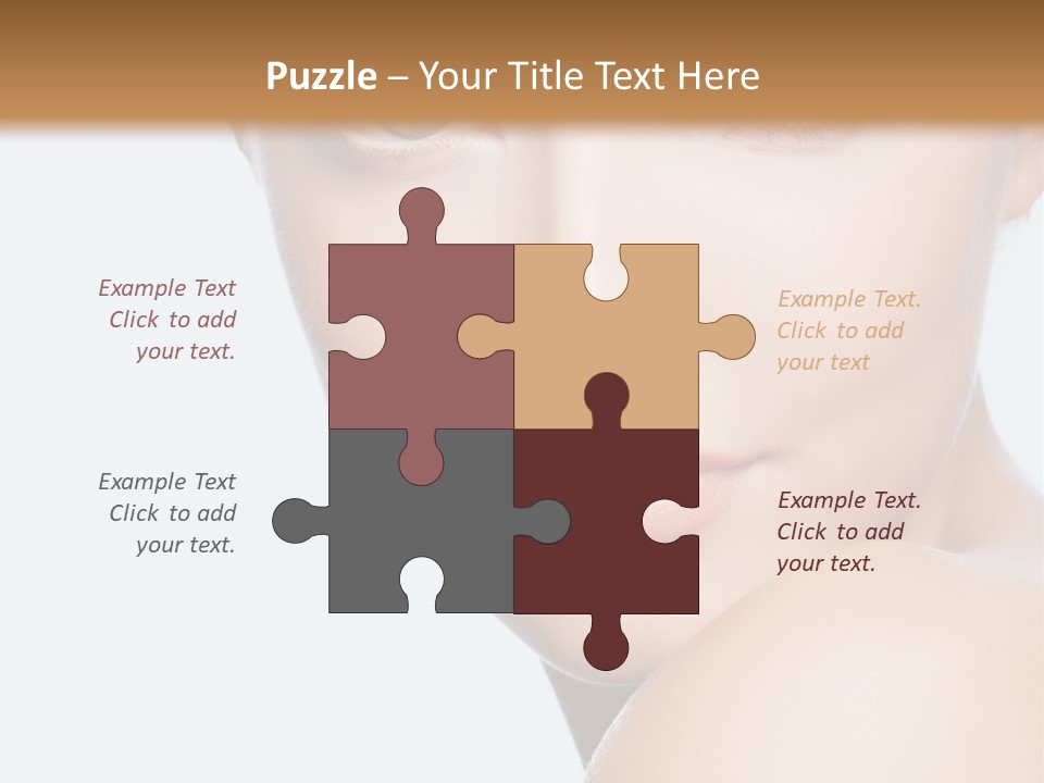 Body Care Portrait Model PowerPoint Template