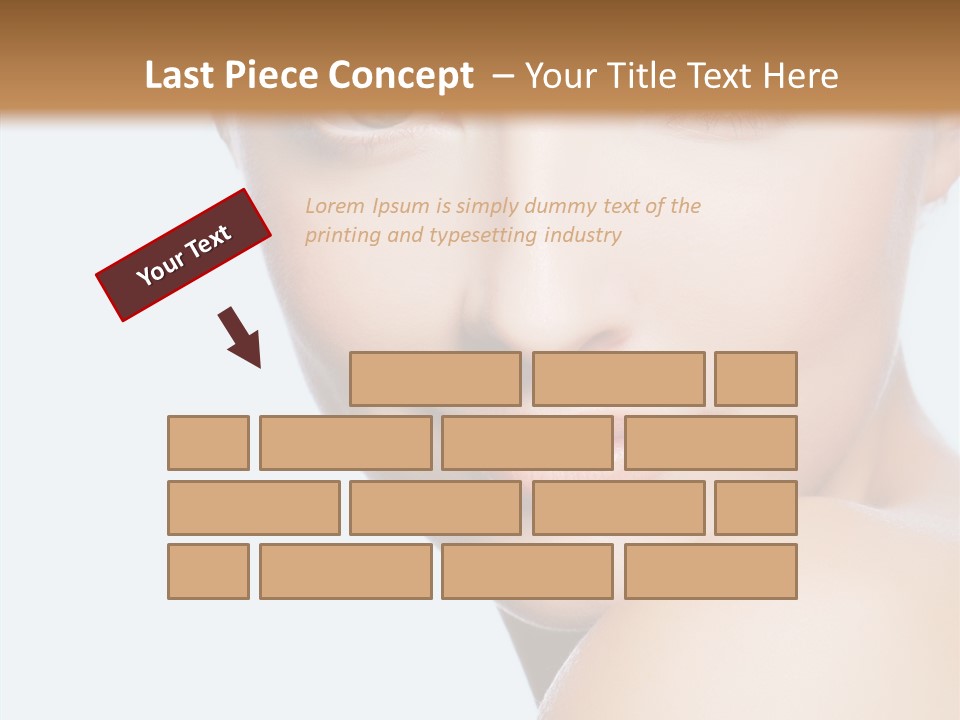 Body Care Portrait Model PowerPoint Template