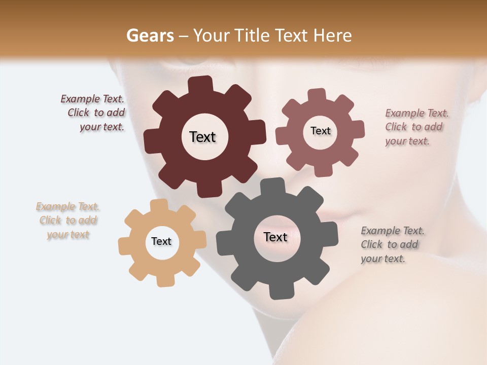 Body Care Portrait Model PowerPoint Template