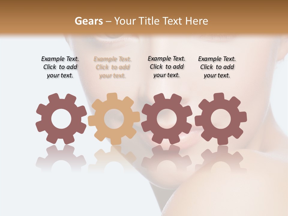 Body Care Portrait Model PowerPoint Template