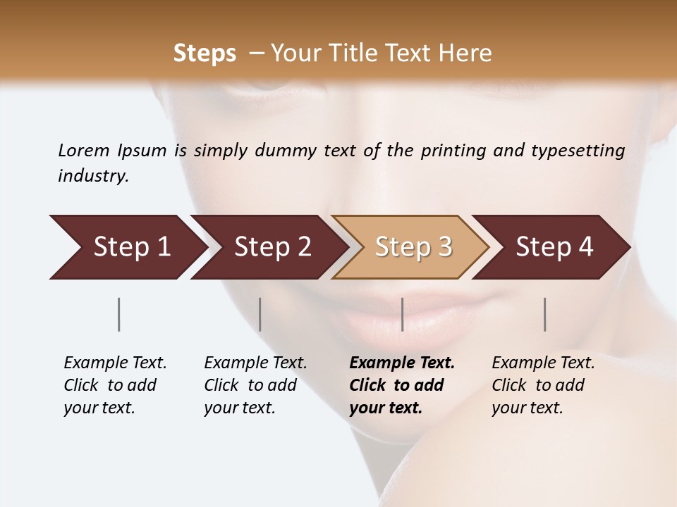 Body Care Portrait Model PowerPoint Template