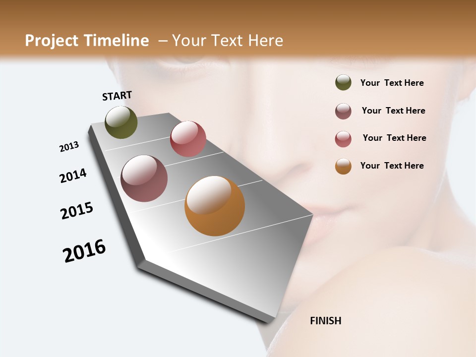 Body Care Portrait Model PowerPoint Template