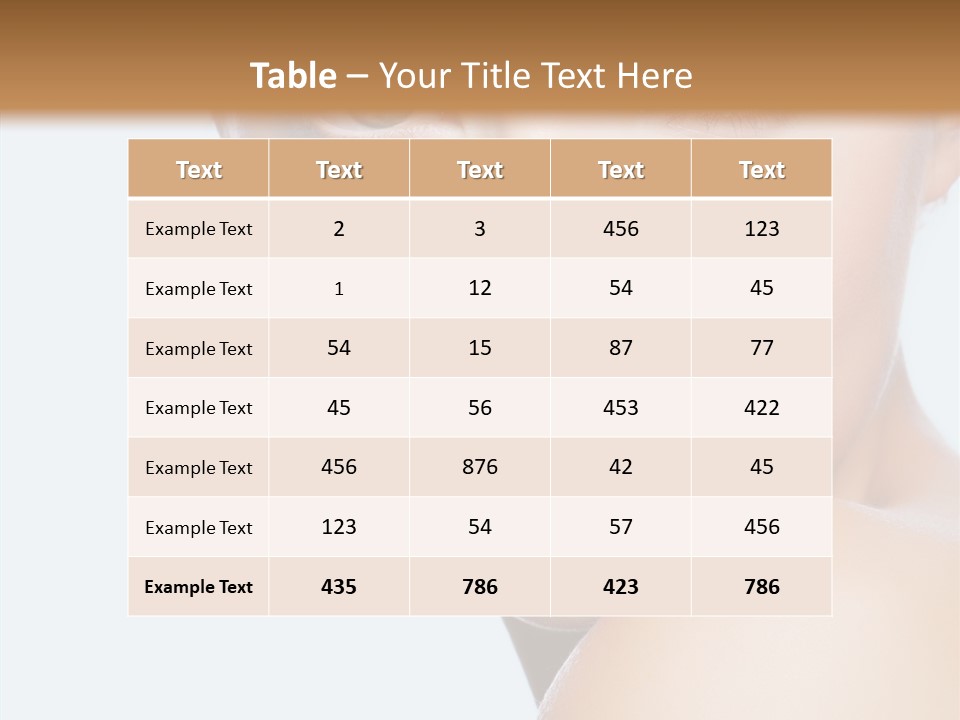 Body Care Portrait Model PowerPoint Template