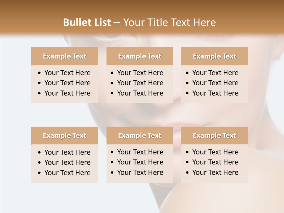 Body Care Portrait Model PowerPoint Template