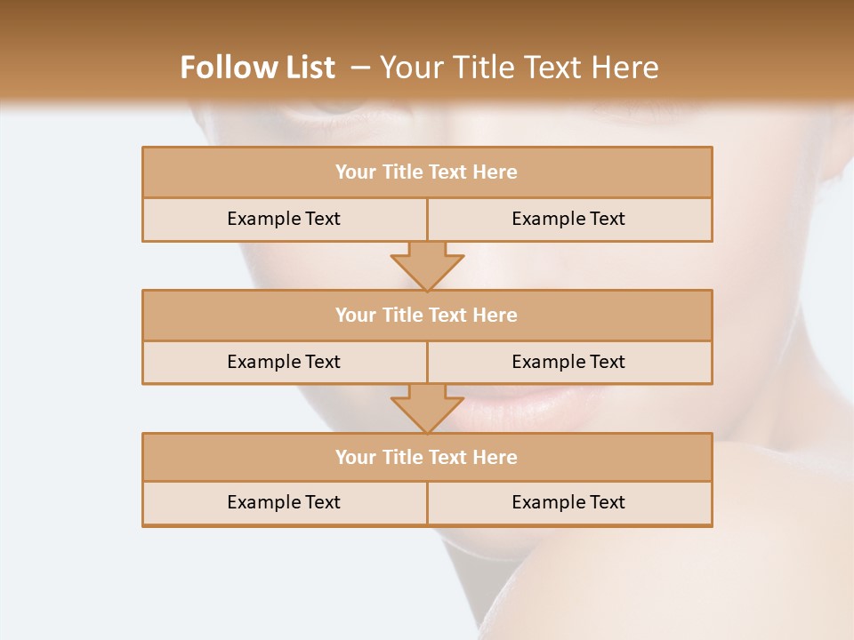 Body Care Portrait Model PowerPoint Template
