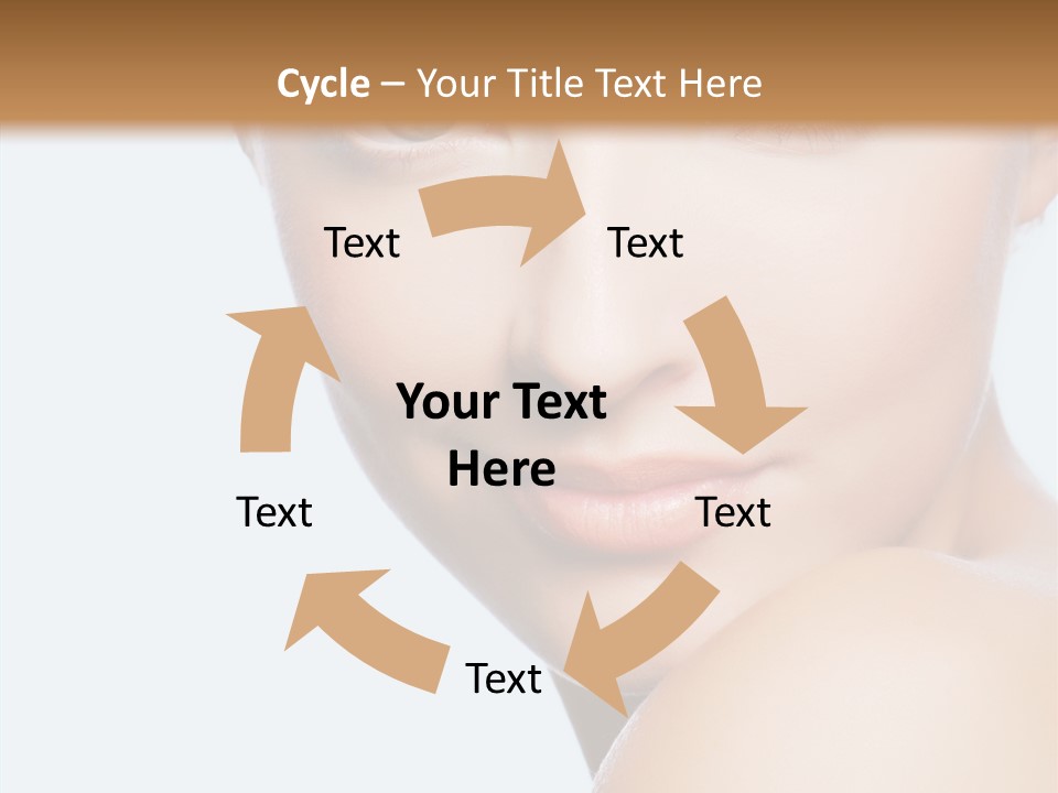 Body Care Portrait Model PowerPoint Template