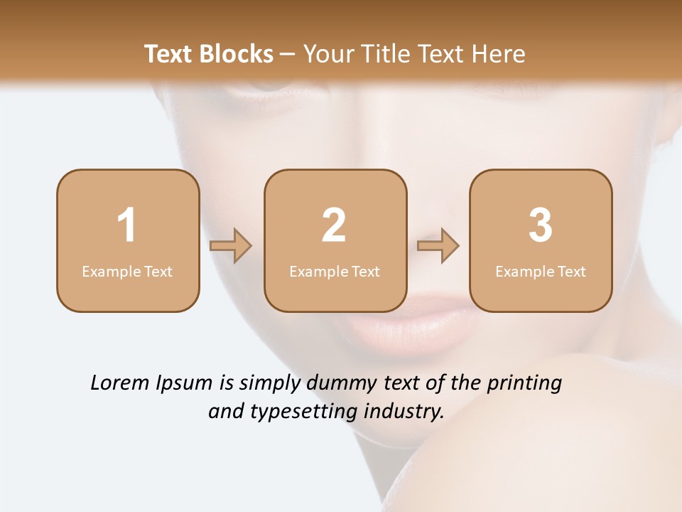 Body Care Portrait Model PowerPoint Template