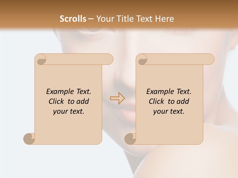 Body Care Portrait Model PowerPoint Template