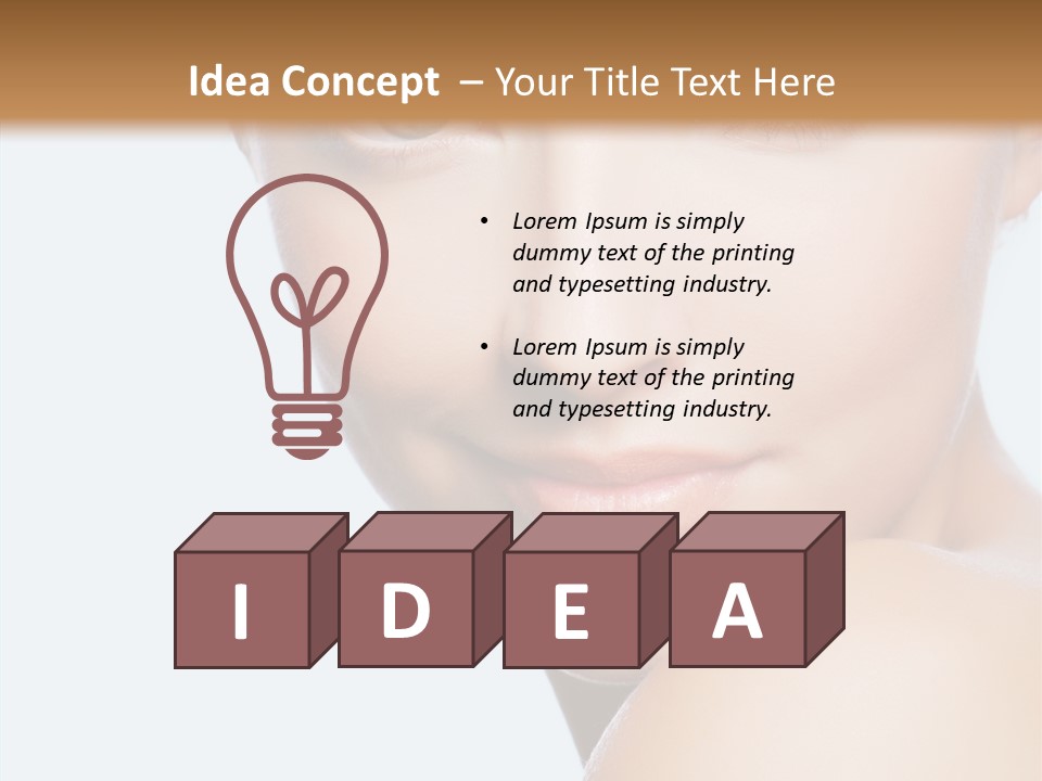 Body Care Portrait Model PowerPoint Template