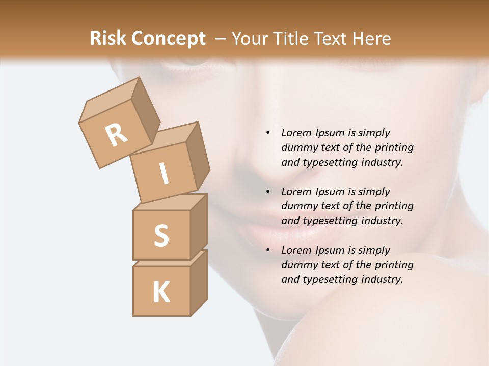 Body Care Portrait Model PowerPoint Template