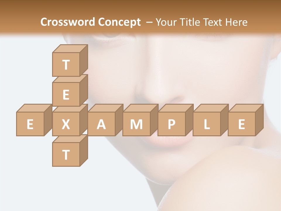 Body Care Portrait Model PowerPoint Template