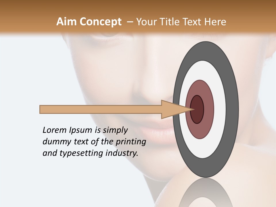 Body Care Portrait Model PowerPoint Template