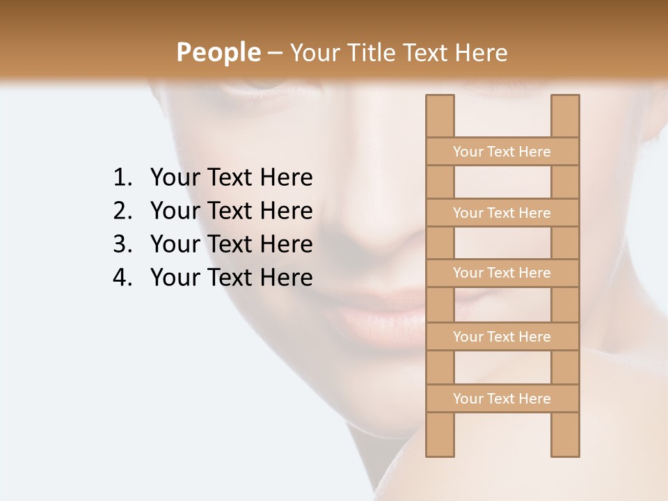 Body Care Portrait Model PowerPoint Template
