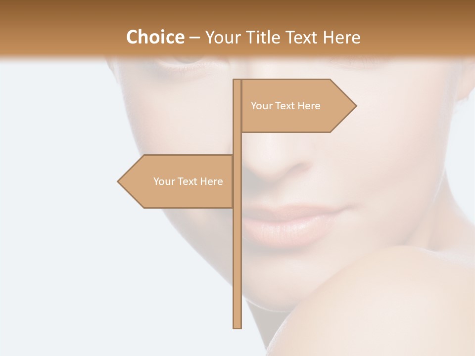 Body Care Portrait Model PowerPoint Template