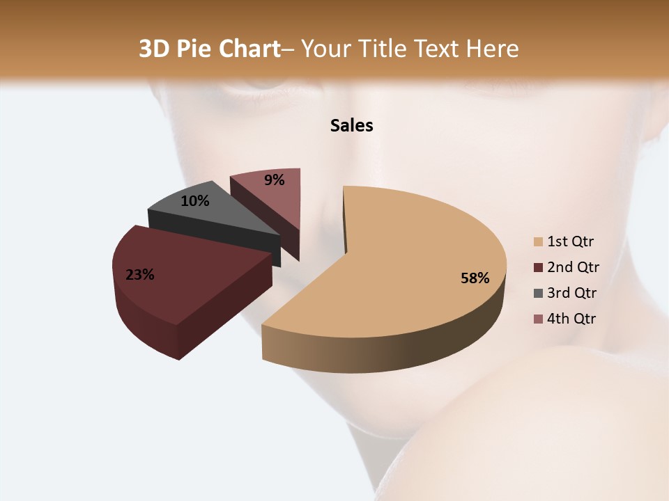 Body Care Portrait Model PowerPoint Template