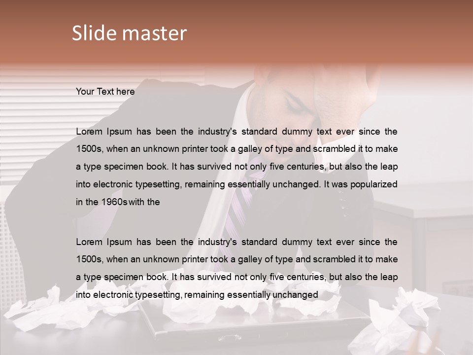 Confused Disappointment Business PowerPoint Template