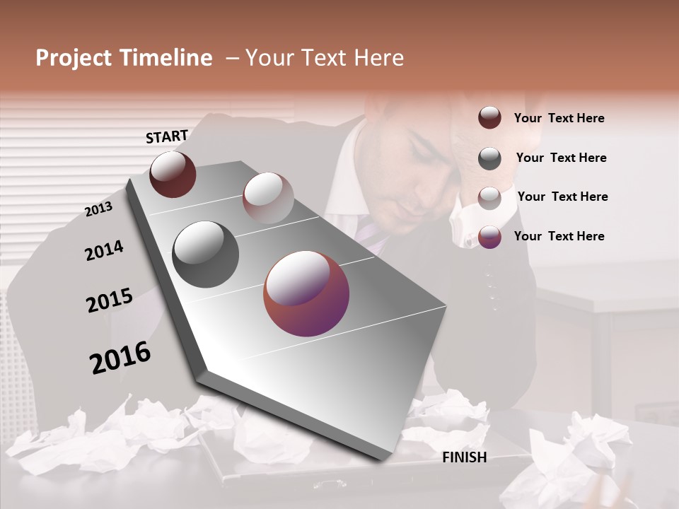 Confused Disappointment Business PowerPoint Template