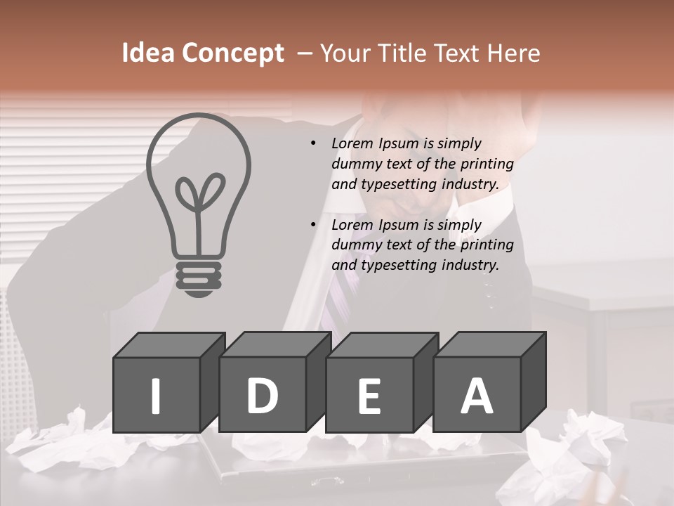 Confused Disappointment Business PowerPoint Template