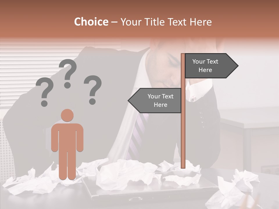 Confused Disappointment Business PowerPoint Template