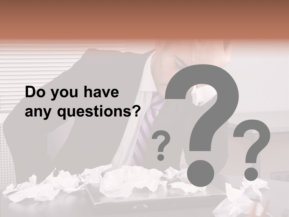 Confused Disappointment Business PowerPoint Template