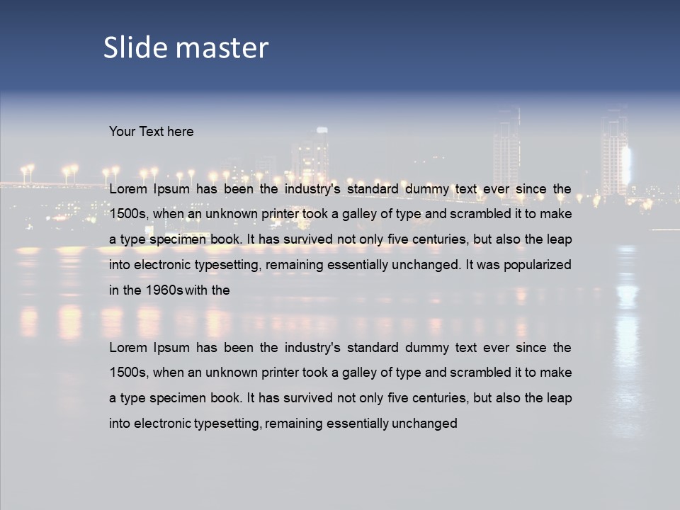 Night Exposure Cityscape PowerPoint Template