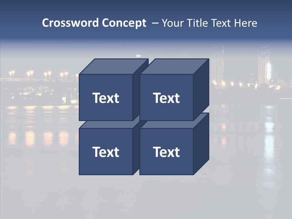 Night Exposure Cityscape PowerPoint Template