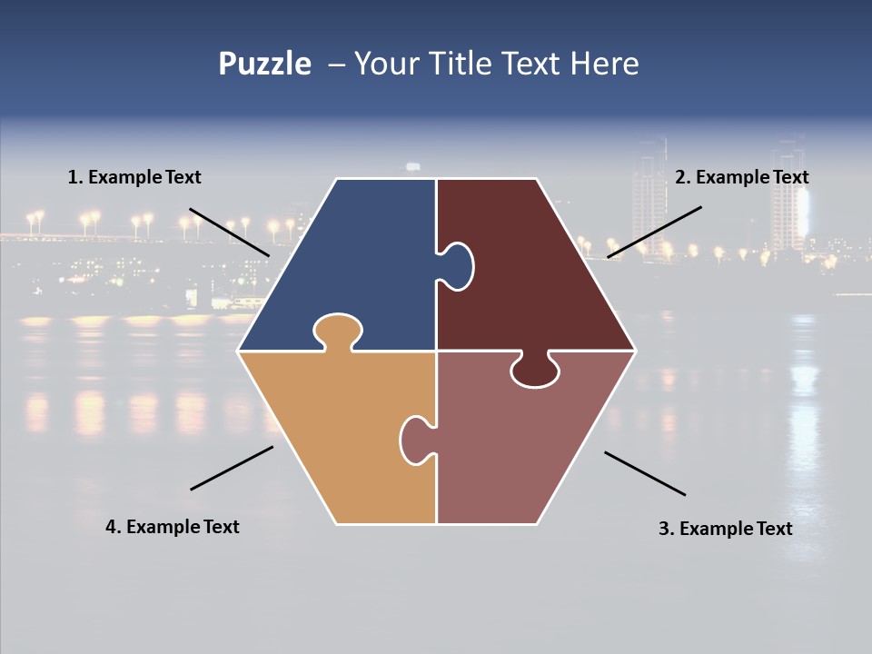 Night Exposure Cityscape PowerPoint Template