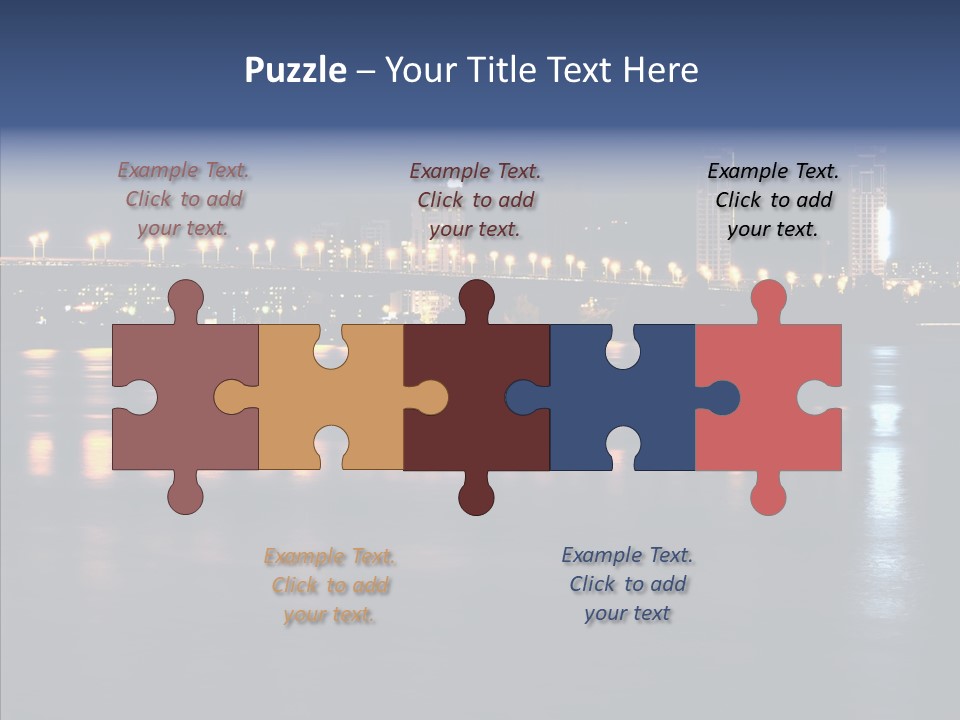 Night Exposure Cityscape PowerPoint Template