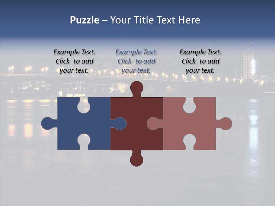 Night Exposure Cityscape PowerPoint Template