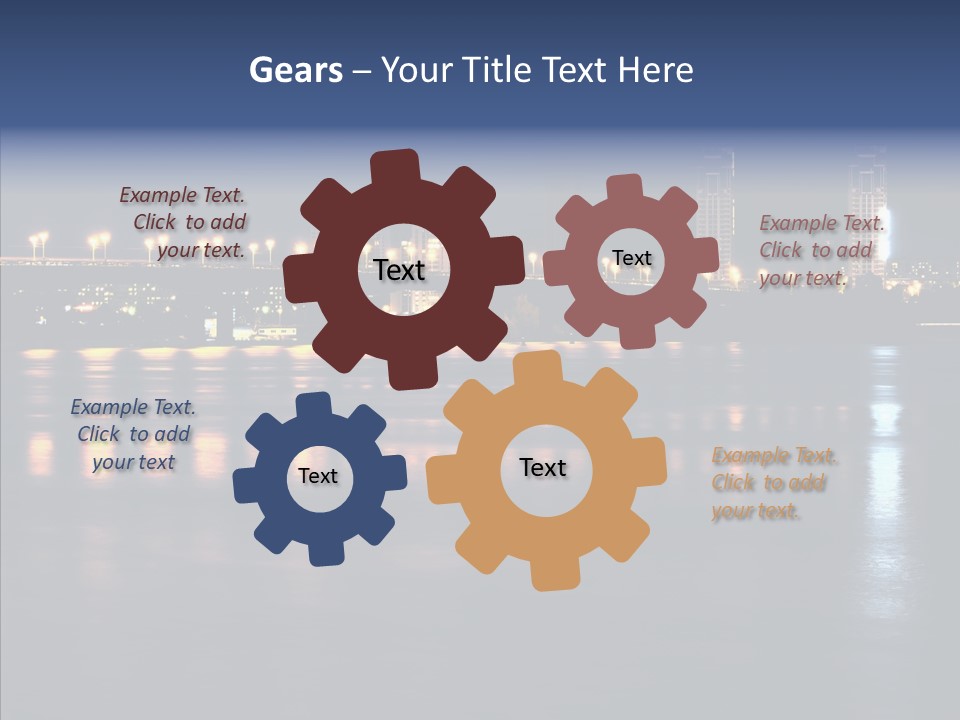 Night Exposure Cityscape PowerPoint Template