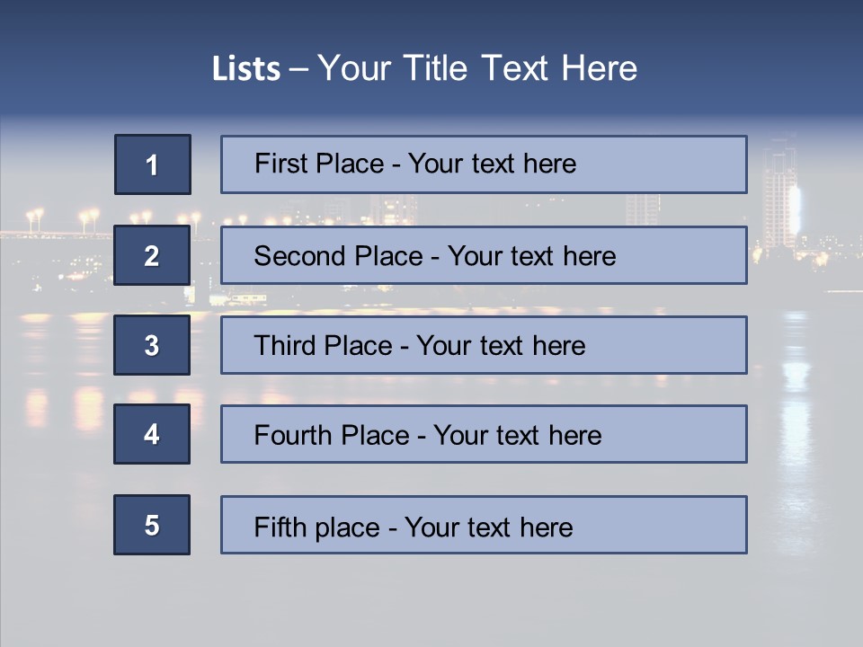 Night Exposure Cityscape PowerPoint Template