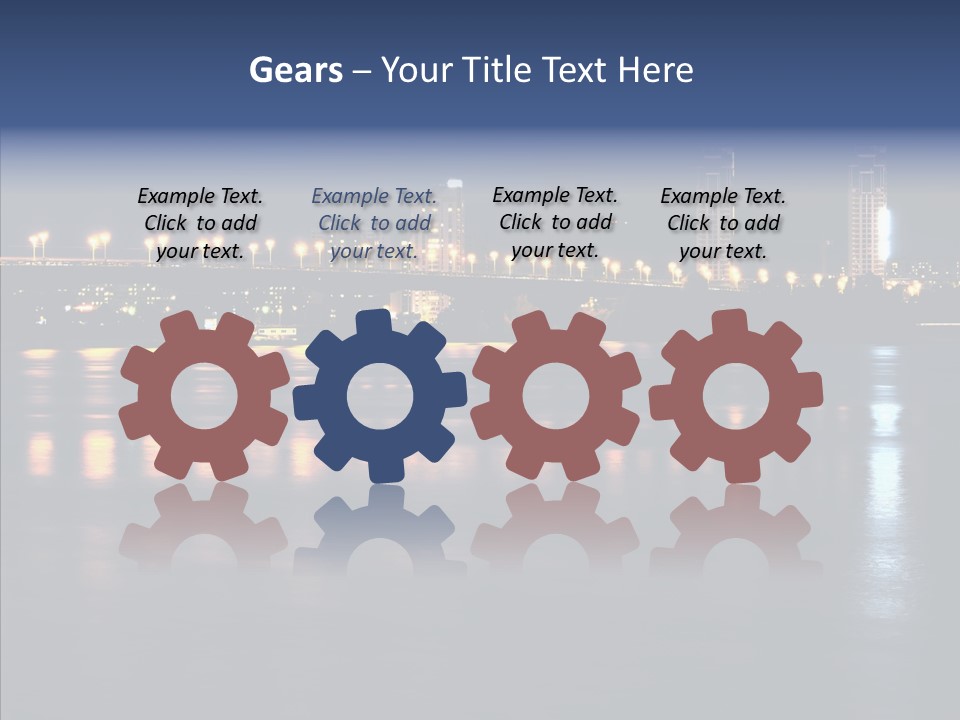 Night Exposure Cityscape PowerPoint Template