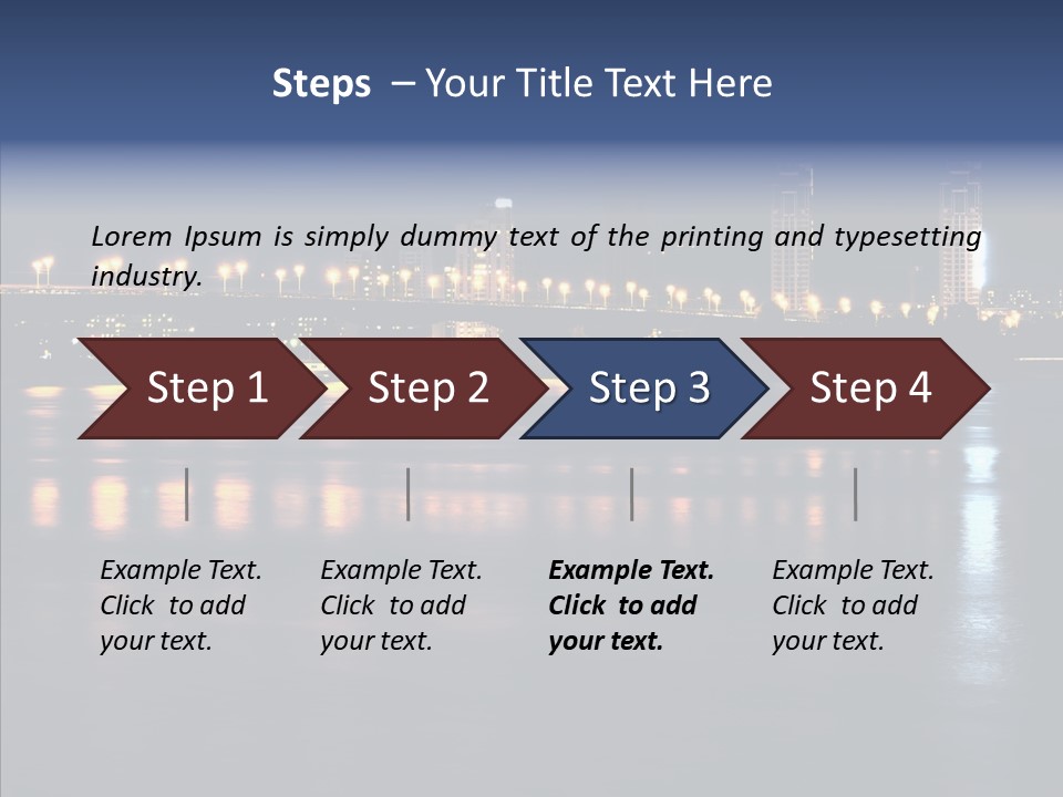 Night Exposure Cityscape PowerPoint Template