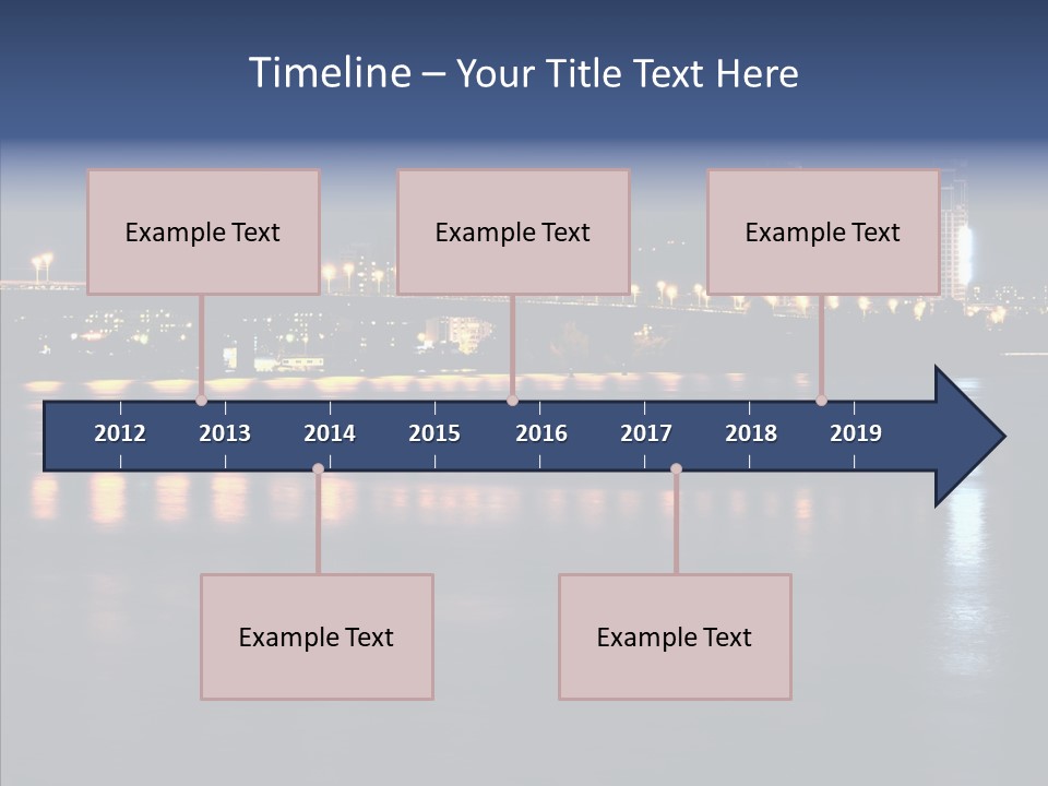 Night Exposure Cityscape PowerPoint Template