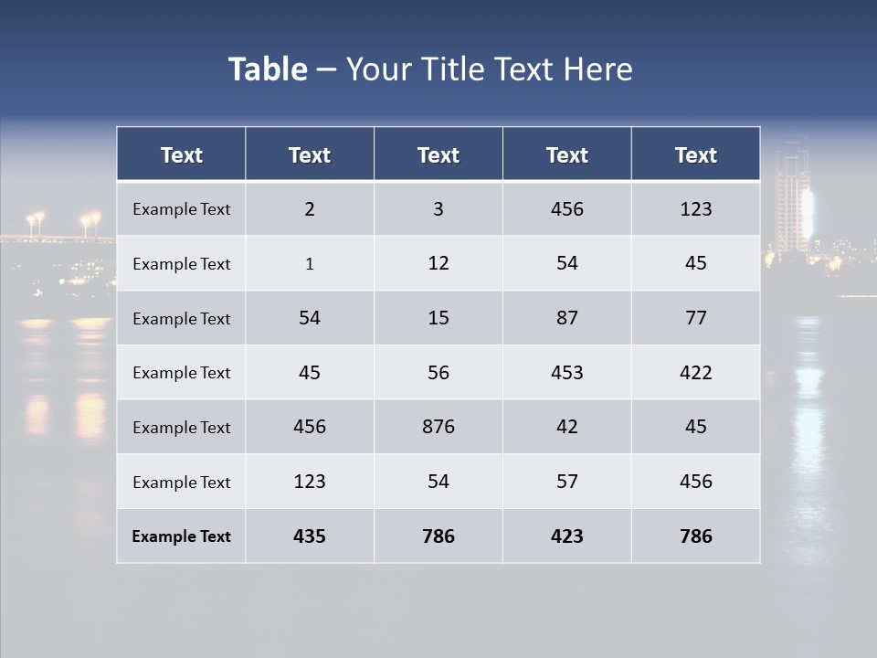Night Exposure Cityscape PowerPoint Template