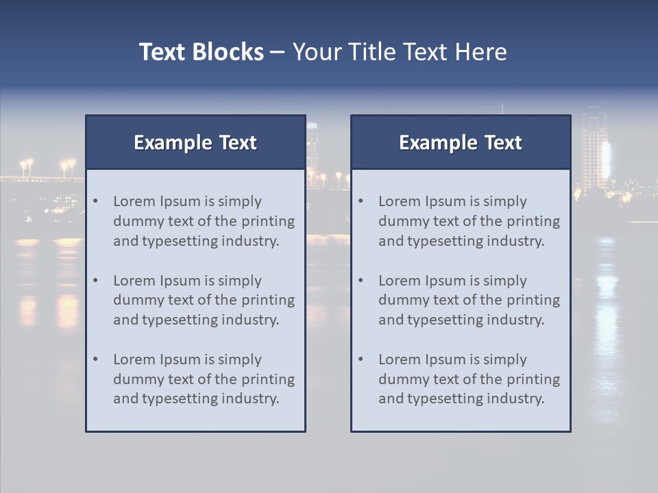Night Exposure Cityscape PowerPoint Template