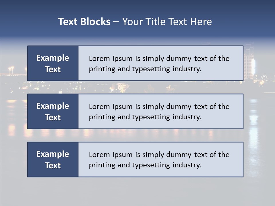 Night Exposure Cityscape PowerPoint Template