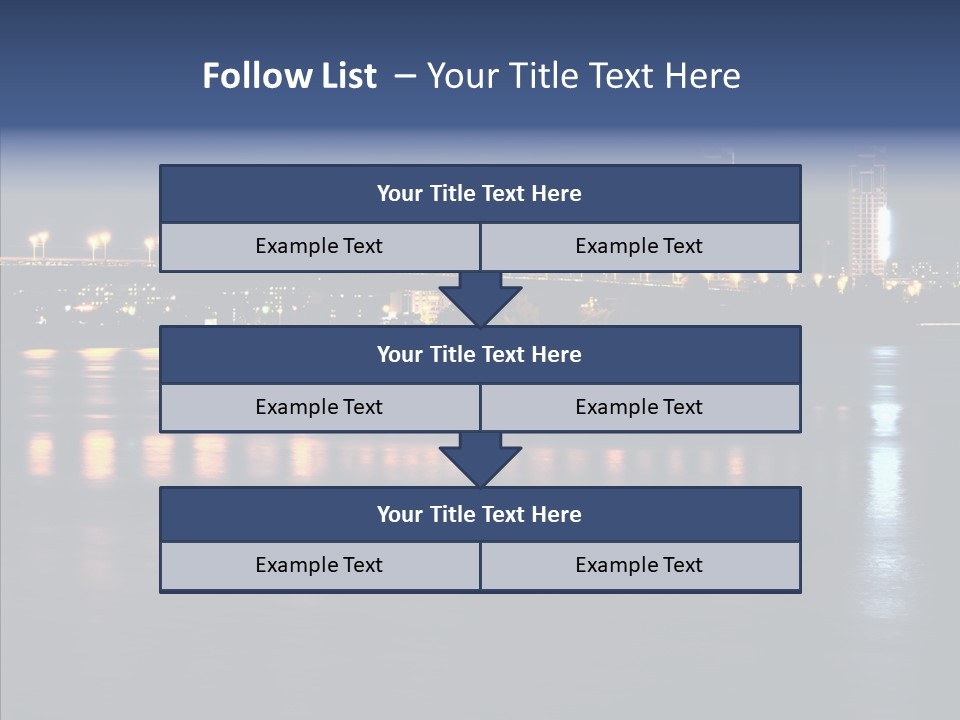 Night Exposure Cityscape PowerPoint Template