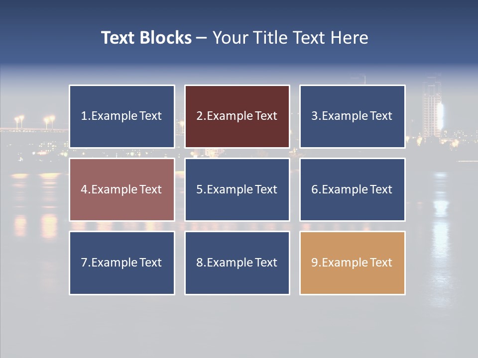 Night Exposure Cityscape PowerPoint Template