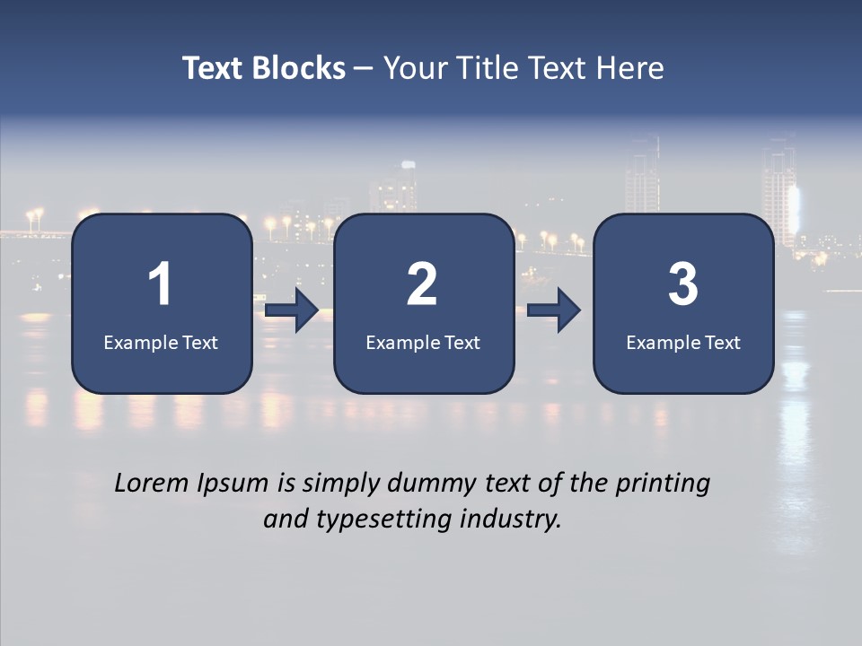 Night Exposure Cityscape PowerPoint Template