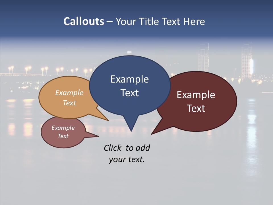 Night Exposure Cityscape PowerPoint Template