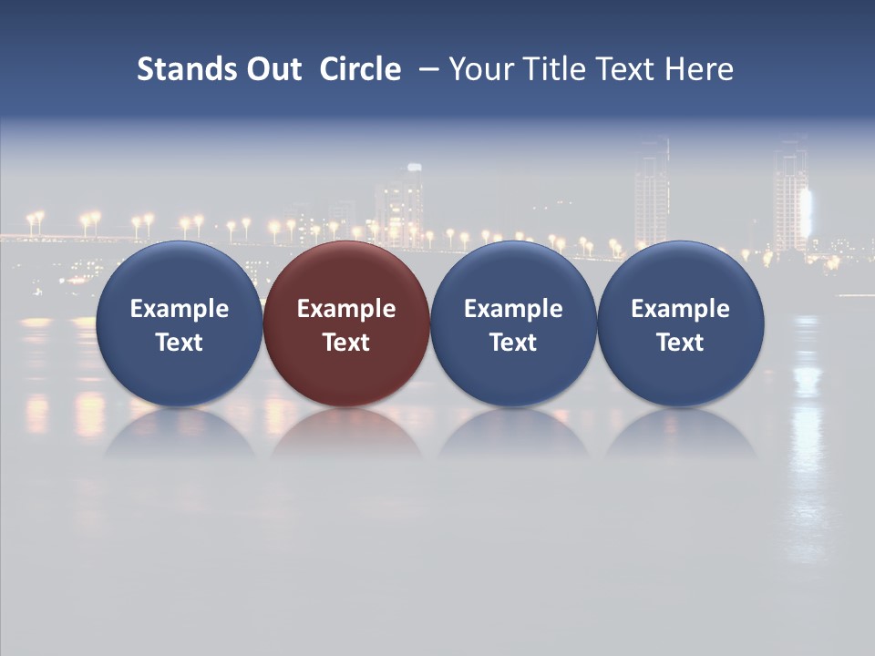 Night Exposure Cityscape PowerPoint Template