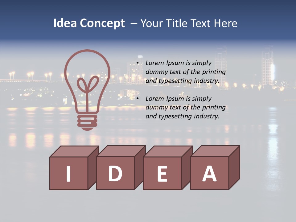 Night Exposure Cityscape PowerPoint Template